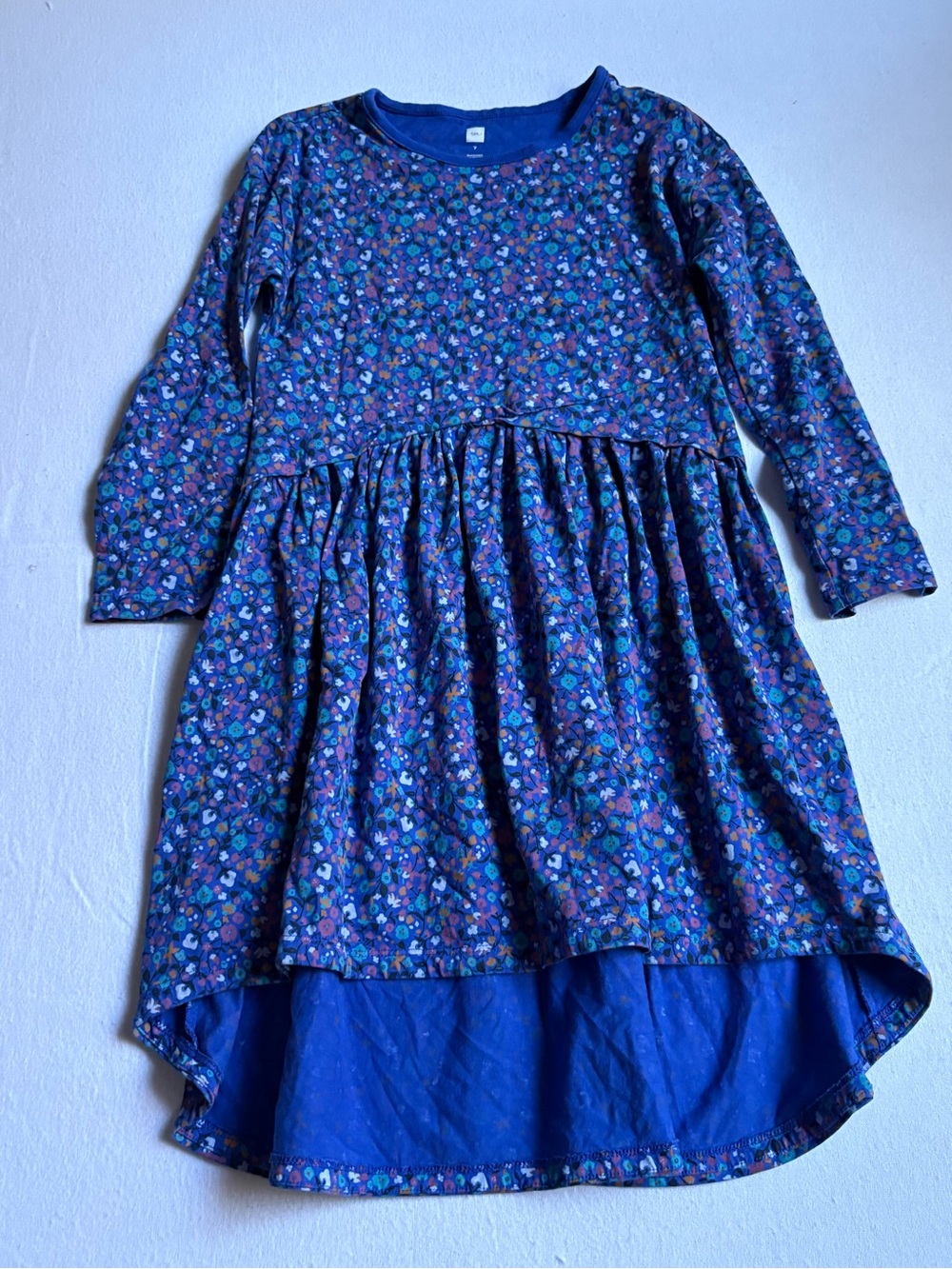 Tea Collection Blue Floral High-Low Dress